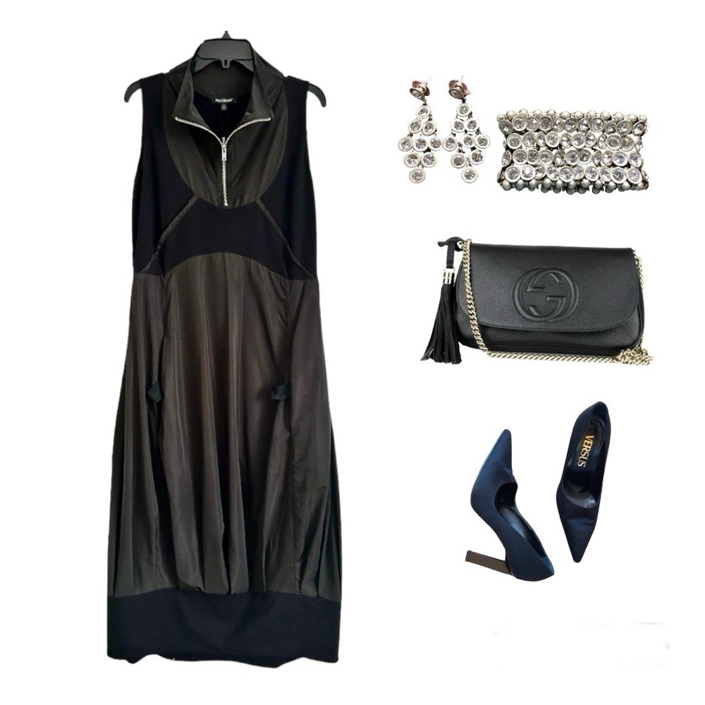 🆕 Stunning Black Balloon-style Dress🔥
